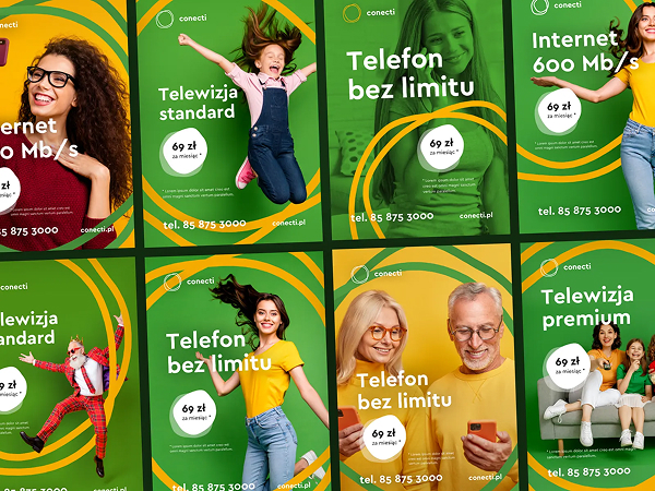 Plakaty promocyjne dla firmy telekomunikacyjnej