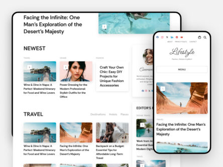 Lifestyle. Projekt portalu internetowego / bloga do WordPressa